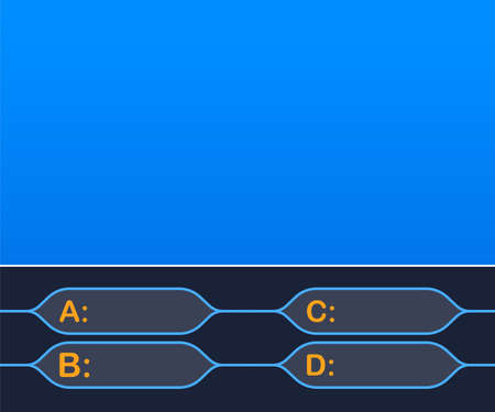 Quiz game vector illustration. Test, exam, answer, education, learning, internet, lottery. Vector illustration.のイラスト素材