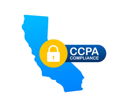 Ccpa, great design for any purposes. Security vector icon. Website information. Internet security. Data protection.のイラスト素材