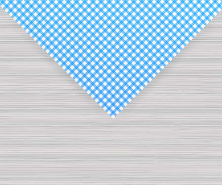 Blue corner tablecloth on white background. Vector stock illustration.のイラスト素材