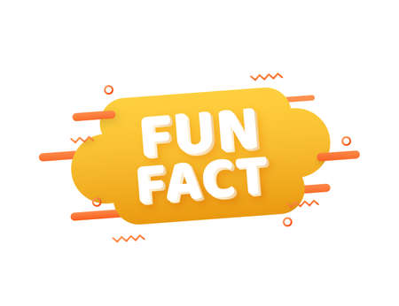 Fun fact. Speech bubbles. Web banner. Vector stock illustration.のイラスト素材