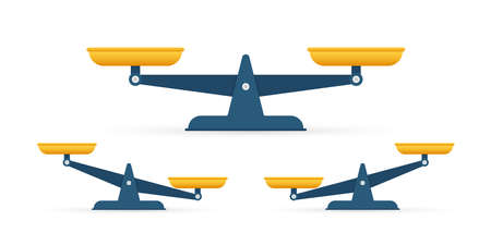 Scales icon. Libra isolated on white background. Vector stock illustration.のイラスト素材