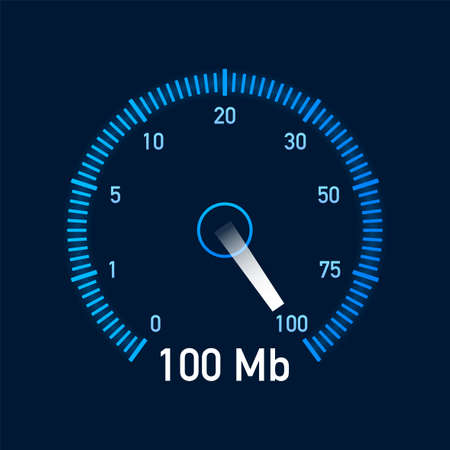 Set Speed test. Speedometer Internet Speed. Website speed loading time. Vector illustration.のイラスト素材