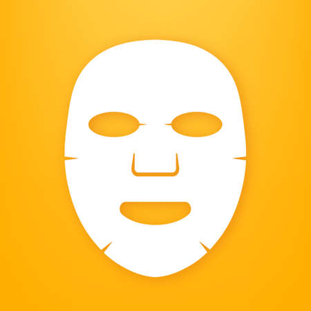 Facial mask flat icon. Medicine, cosmetology and health care. Vector illustrationのイラスト素材