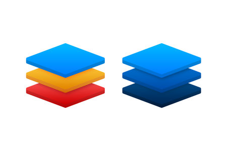 Layers icon, three levels. Vector stock illustration.のイラスト素材