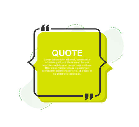 Set Quote frames. Blank template with print information design quotes. Vector stock illustrationのイラスト素材