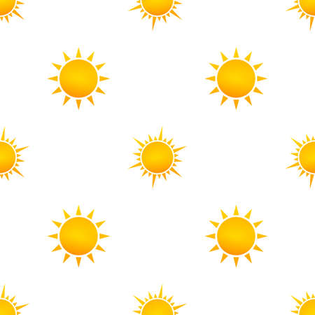 Realistic sun pattern for weather design on white background. Vector illustration.