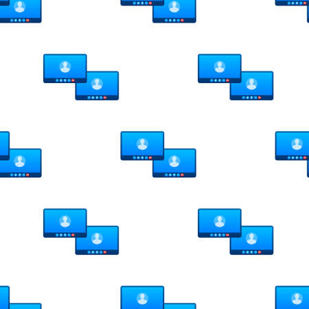 Incoming video call pattern. Vector stock illustration.のイラスト素材