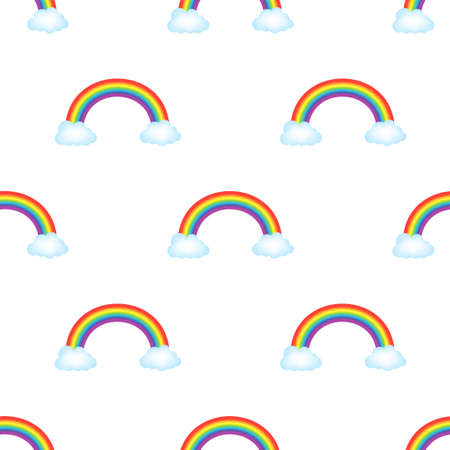 Rainbows pattern. Vector stock illustration.のイラスト素材