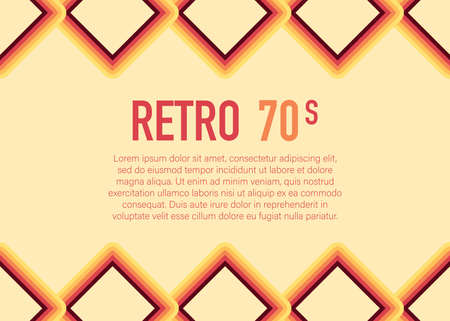 70s, 1970 abstract vector stock retro lines background. Vector illustrationのイラスト素材