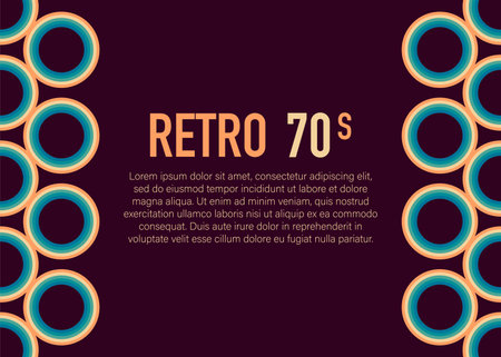 70s, 1970 abstract vector stock retro lines background. Vector illustrationのイラスト素材