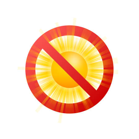 Icon on light backdrop. Line vector icon. Icon with no sun on light background.のイラスト素材