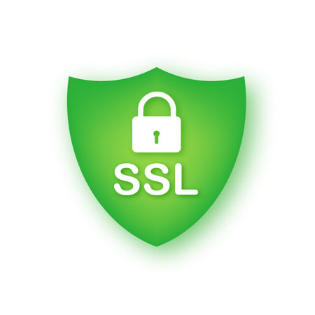 Secure internet connection SSL icon. SSL safe guard. Vector stock illustration.のイラスト素材