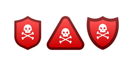 A sign of attention to the virus. Vector stock illustration.のイラスト素材