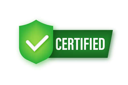 Certified label vector isolated on white background. Vector stock illustrationのイラスト素材