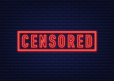 Censored sign. Black censor bar concept. Vector stock illustration.のイラスト素材