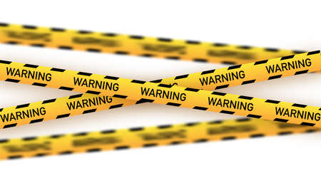 Yellow police line. Crime scene yellow tape. danger tapes. Vector stock illustration.のイラスト素材