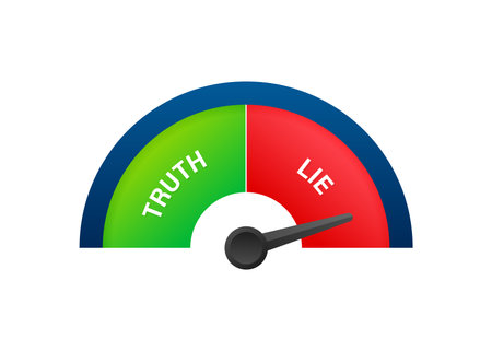 Truth and lie indicator for concept design. Vector illustration.のイラスト素材