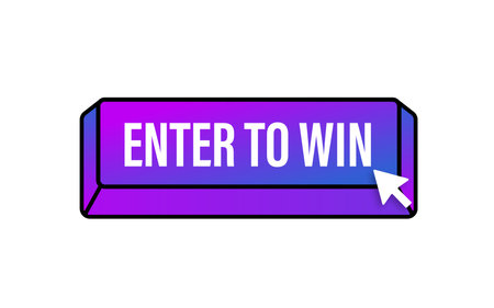 3d enter to win button for web background design. Click button isolated.のイラスト素材