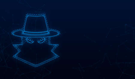 Cyber attack. Data Phishing with fishing hook, laptop, internet security. Vector stock illustration