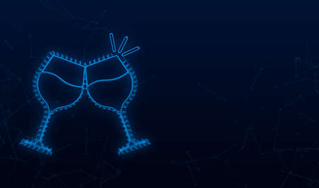 The wineglass icon. Goblet symbol. Vector stock illustrationのイラスト素材