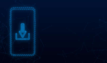 Download page of the mobile app. Empty screen smartphone for you app. Download appのイラスト素材