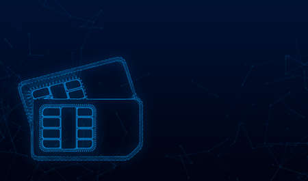 Vector Mobile Cellular Phone Sim Card. Vector stock illustration
