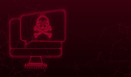 Cyber attack. Data Phishing with fishing hook, laptop, internet security. Vector stock illustrationのイラスト素材