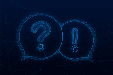 Question and Answer banner. Megaphone banner. Web design. Vector stock illustrationのイラスト素材