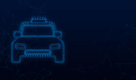 Get a taxi icon. Taxi banner. Online mobile application order taxi service horizontal illustration. Vector stock illustrationのイラスト素材