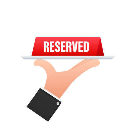 Reserved, great design for any purposes. Vector flat illustration. Sale vector illustration.のイラスト素材