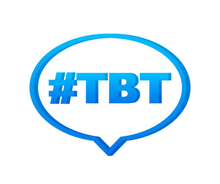 Tbt hashtag thursday throwback symbol. Vector stock illustration.のイラスト素材