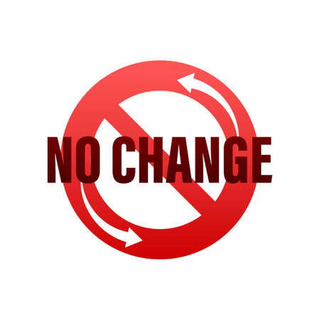 Icon with red no change sign. Vector icon illustration.のイラスト素材