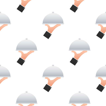 Flat style cover for dish for cover design pattern. Vector illustration isolated. Business concept.のイラスト素材