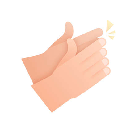 Clap icon isolated on white background vector illustration. White background.のイラスト素材