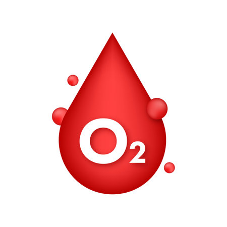 Blood o2, great design for any purposes. Vector illustration design.のイラスト素材