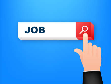 Job recruiting, great design for any purposes. Search icon vector. Job hiring poster design templateのイラスト素材