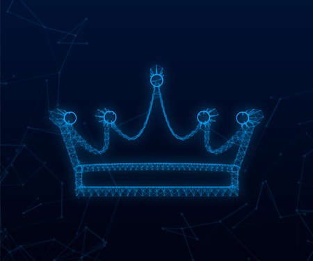 Crown of king isolated on white background. Plexus royal icon. Vector stock illustration.のイラスト素材
