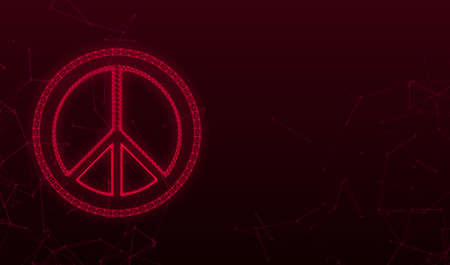 Peace world plexus sign, great design for any purposes. Flat vector illustration. Happy people. World map icon.のイラスト素材