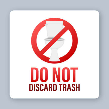 Do not discard trash on dust background. Icon for paper design.のイラスト素材
