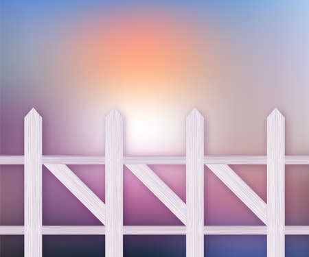 Wooden fence and grass. Vector stock illustration.の写真素材