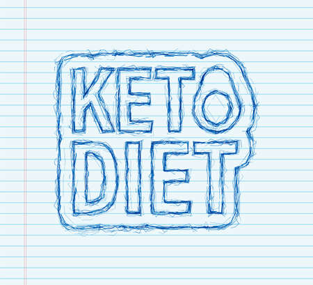 Ketogenic diet logo sign. Keto diet. sketch icon. Vector illustrationのイラスト素材