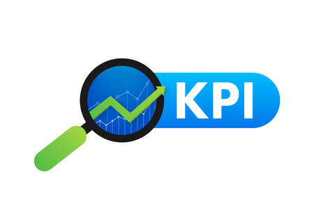 KPI Key Performance Indicator. Measurement, Optimization, Strategy. Vector illustrationのイラスト素材