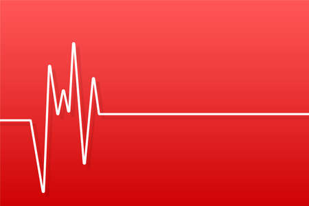 Red heartbeat. Heart pulse. Cardiogram Concept. Vector stock illustration.のイラスト素材