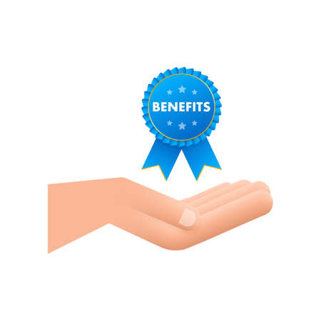 Benefits for banner design. Business success. Marketing announcement. Vector stock illustration.のイラスト素材