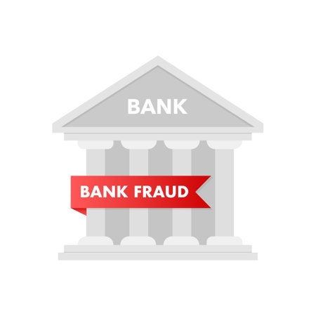 Flat style with bank fraud. Data protection. Online bankingのイラスト素材