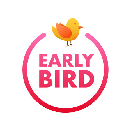 Early Bird Special discount sale. Discount offer price sign. Modern promotion template. Sale tag. Vector stock illustrationのイラスト素材