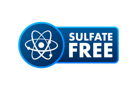 Banner with green sulfate free for packaging design. Green packaging. Vector bannerのイラスト素材