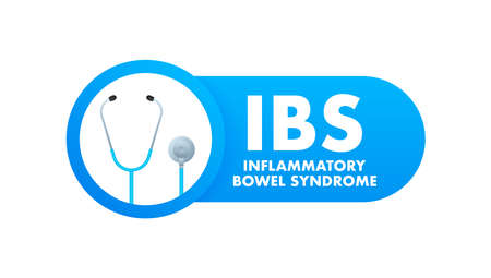 INFLAMMATORY BOWEL SYNDROME. Infographic with inflammatory bowel syndromeのイラスト素材