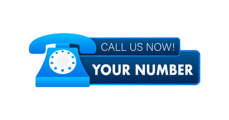 Red old phone in classic style on white background. Cartoon vector illustrationのイラスト素材