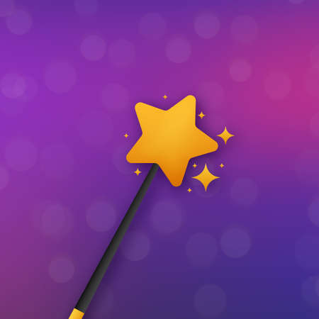 Flat golden illustration on transparent background. Realistic light effect. Stars vector Wind spellのイラスト素材
